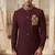 Wine color deer bids embroidery jodhpuri for men