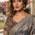 Grey Color embroidery And sequence work  Satin Saree