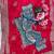 Red Color embroidery And sequence work  Satin Saree