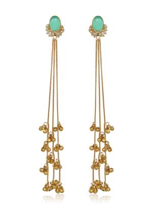 Gold Plated Long Chain Tassel Earrings for Women 3