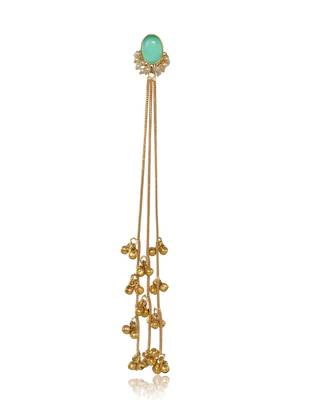 Gold Plated Long Chain Tassel Earrings for Women 4