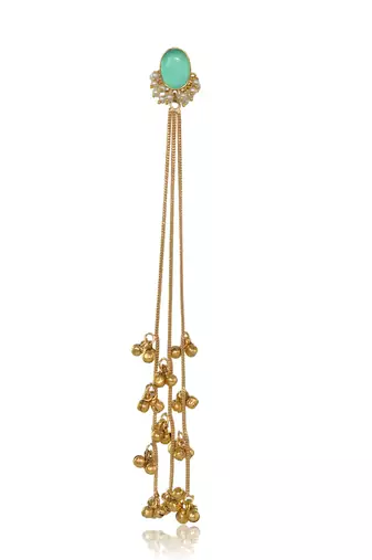 Gold Plated Long Chain Tassel Earrings for Women