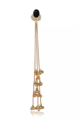 Gold Plated Long Chain Tassel Earrings for Women
