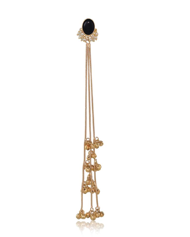 Gold Plated Long Chain Tassel Earrings for Women