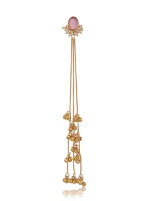 Gold Plated Long Chain Tassel Earrings for Women 4