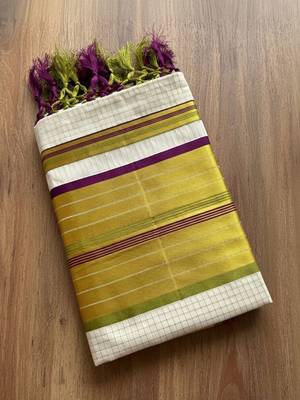 Woven Design Kasavu Saree 4