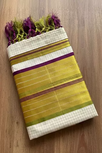 Woven Design Kasavu Saree