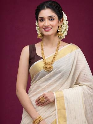 Pure Cotton Kasavu Saree 2
