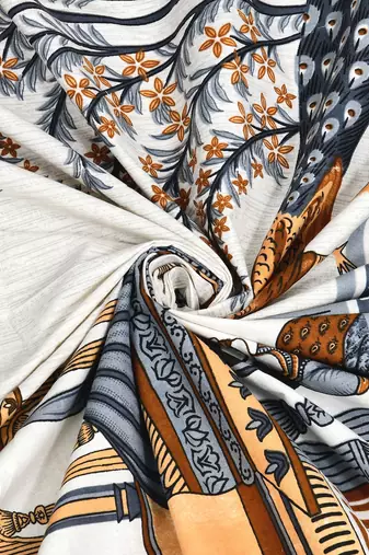 Cotton Screen Printed King Size Double Bed Bedsheet with 2 Pillow Covers
