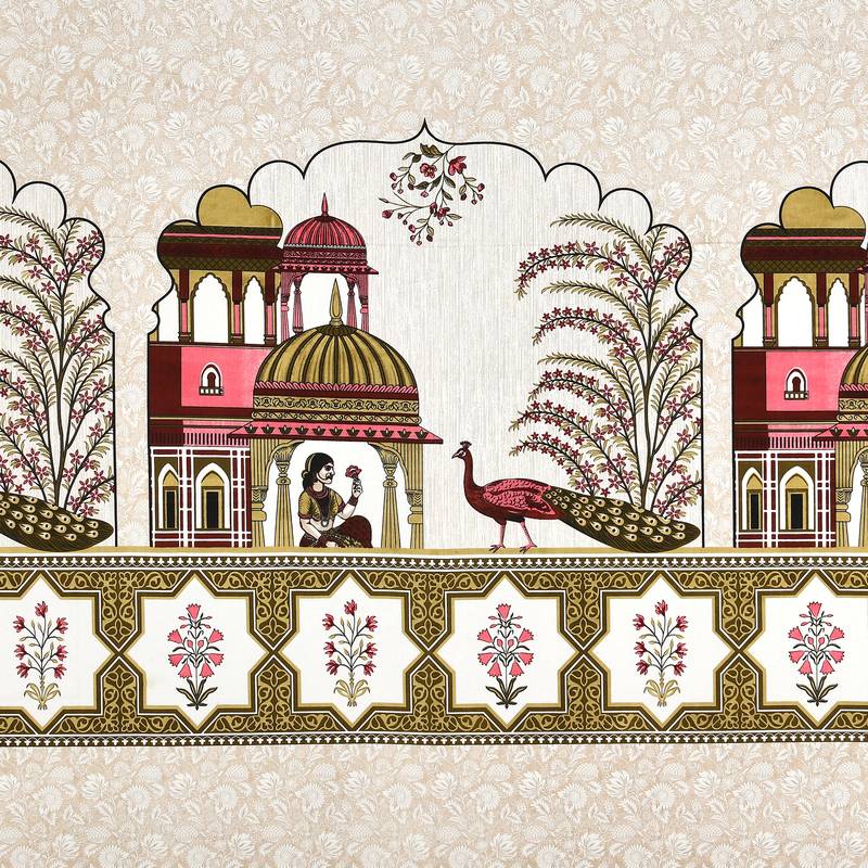 Cotton Screen Printed King Size Double Bed Bedsheet with 2 Pillow Covers