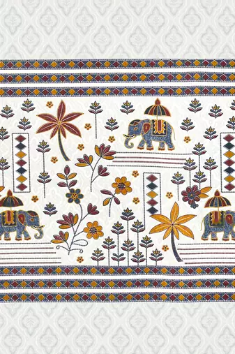 Cotton Screen Printed King Size Double Bed Bedsheet with 2 Pillow Covers