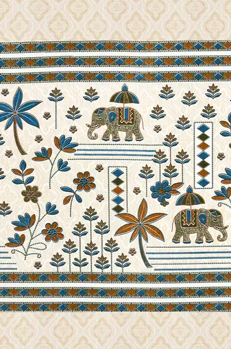 Cotton Screen Printed King Size Double Bed Bedsheet with 2 Pillow Covers