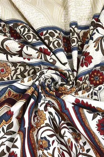 Cotton Screen Printed King Size Double Bed Bedsheet with 2 Pillow Covers