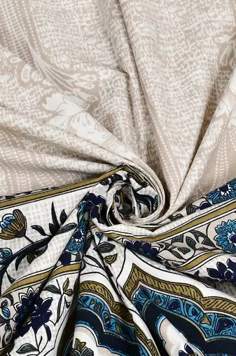 Cotton Screen Printed King Size Double Bed Bedsheet with 2 Pillow Covers