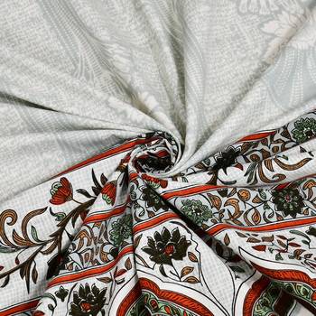 Cotton Screen Printed King Size Double Bed Bedsheet with 2 Pillow Covers 4