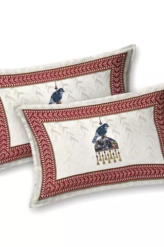 Cotton Screen Printed King Size Double Bed Bedsheet with 2 Pillow Covers