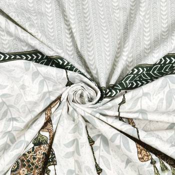 Cotton Screen Printed King Size Double Bed Bedsheet with 2 Pillow Covers 4