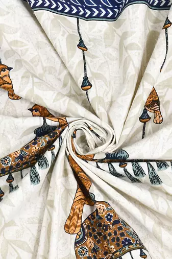 Cotton Screen Printed King Size Double Bed Bedsheet with 2 Pillow Covers