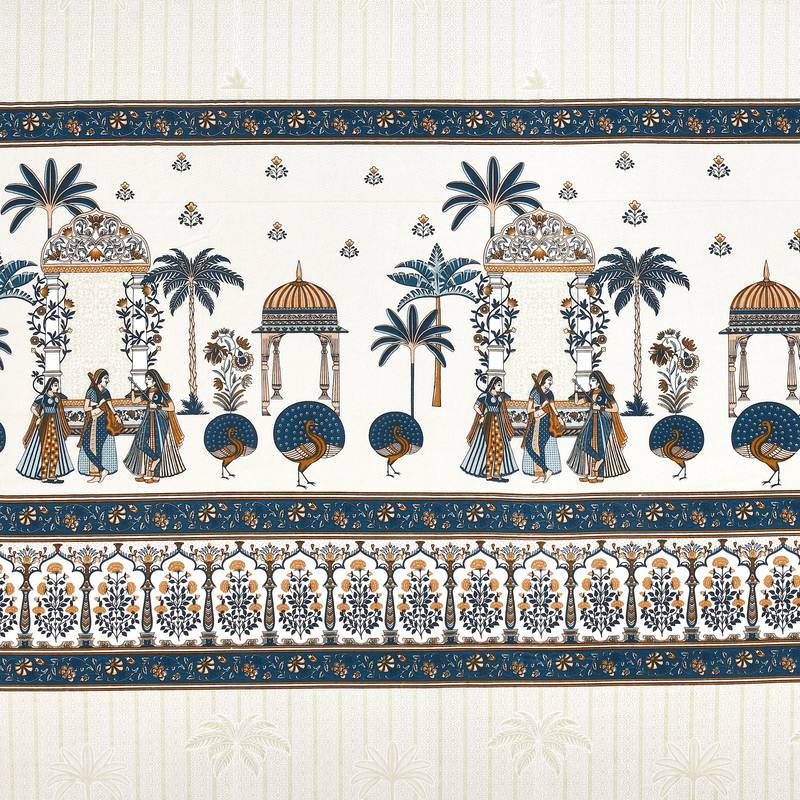 Cotton Screen Printed King Size Double Bed Bedsheet with 2 Pillow Covers