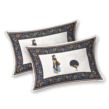 Cotton Screen Printed King Size Double Bed Bedsheet with 2 Pillow Covers 2