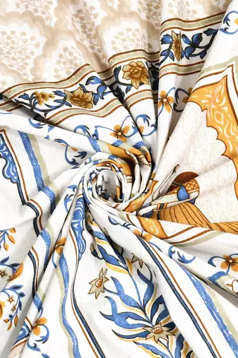 Cotton Screen Printed King Size Double Bed Bedsheet with 2 Pillow Covers