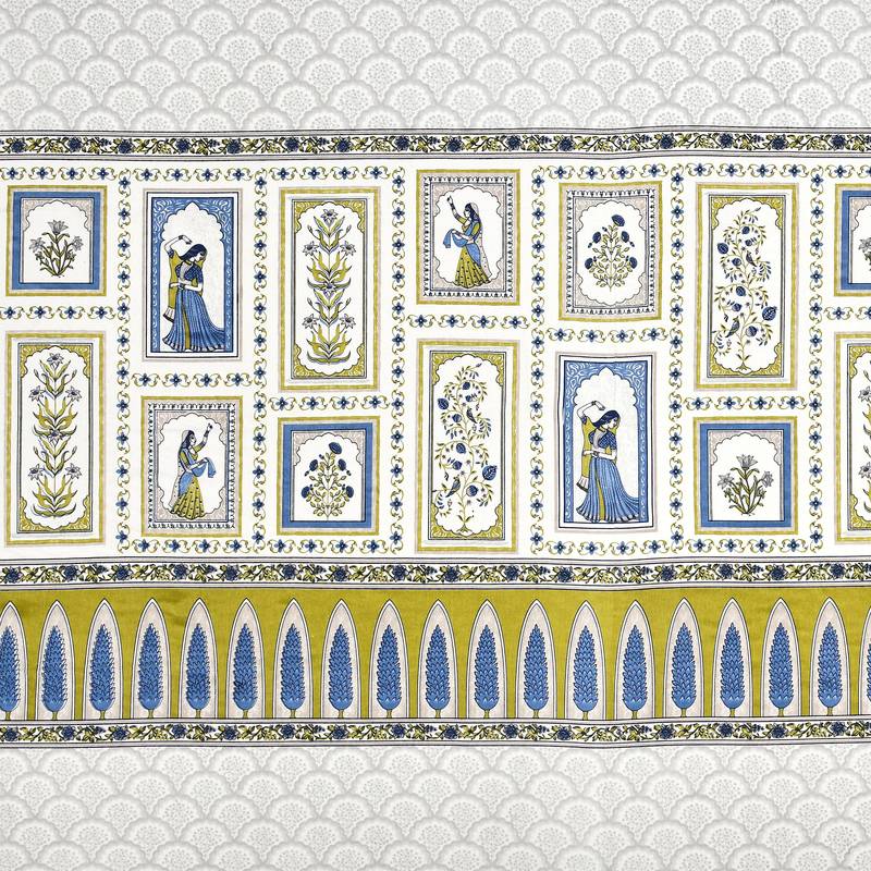 Cotton Screen Printed King Size Double Bed Bedsheet with 2 Pillow Covers