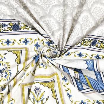 Cotton Screen Printed King Size Double Bed Bedsheet with 2 Pillow Covers 4