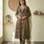 Women floral printed anarkali kurta set with dupatta & pant