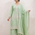 Pastel pista green embroidered kurti set