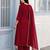 Deep red embroidered kurta set with pants & lace work dupatta