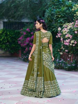 Women's Cotton Chanderi Batik Print Gopidress Lehenga Choli Set 3