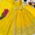 yellow color sequin embroidery silk blend gown set