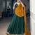 Women Green Chinon free size Navratri Lehenga Choli with Bandhani Dupatta