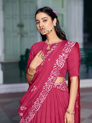 Women's Cotton Chanderi Batik Print Gopidress Lehenga Choli Set 2