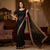 Black Color Beeds Work Silk Blend Saree