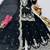 black color cording embroidery sequin work kurti sharara set