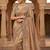 Cream Color Beeds Work Silk Blend Saree