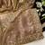 Cream Color Beeds Work Silk Blend Saree