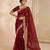 Maroon Color Beeds Work Silk Blend Saree