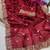 Maroon Color Beeds Work Silk Blend Saree