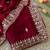 Maroon Color Beeds Work Silk Blend Saree