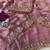 Onion Pink Color Beeds Work Silk Blend Saree