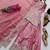 peach color cording embroidery sequin work kurti sharara set