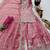 peach color cording embroidery sequin work kurti sharara set