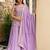 Light lavender silk  party wear embroidery sharara suit set
