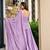 Light lavender silk  party wear embroidery sharara suit set