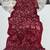 Maroon Color Real Mirror Work  Satin saree