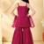 Girls pink embroidered kurta sharara set with dupatta