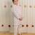 Off white printed cotton kurta set