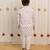 Off white printed cotton kurta set